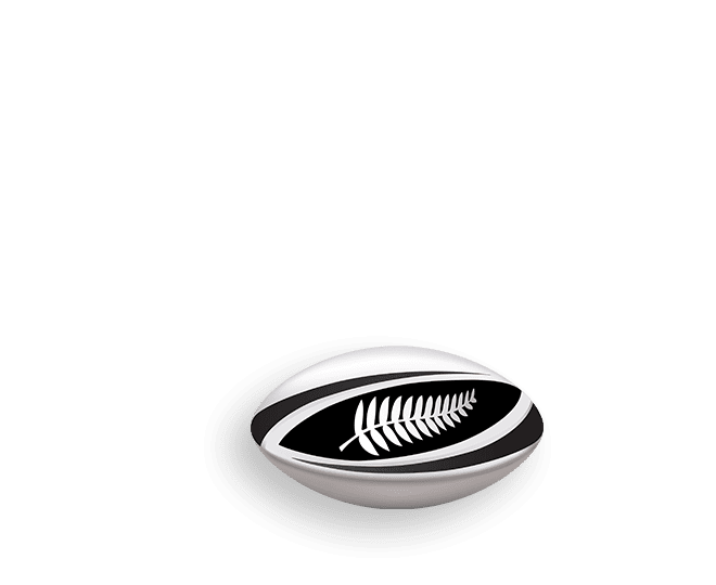 Bola de rugby da seleção da Nova Zelândia