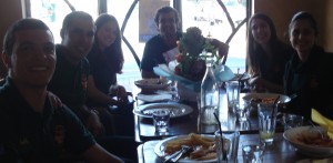 Almoço da equipe Australian Centre, Perth.