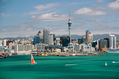 Vista da cidade de Auckland
