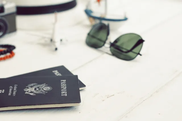 Passaporte e itens de viagem
