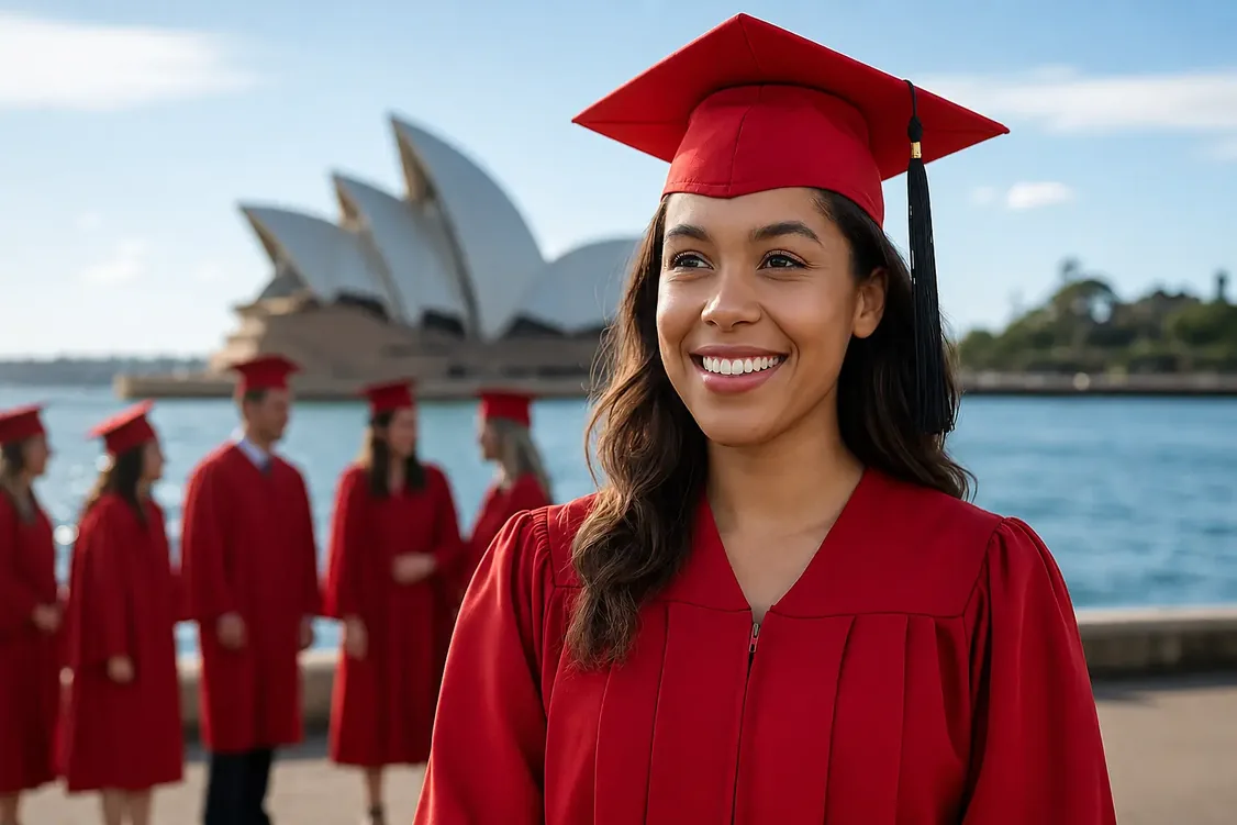 Estudante formada na Austrália